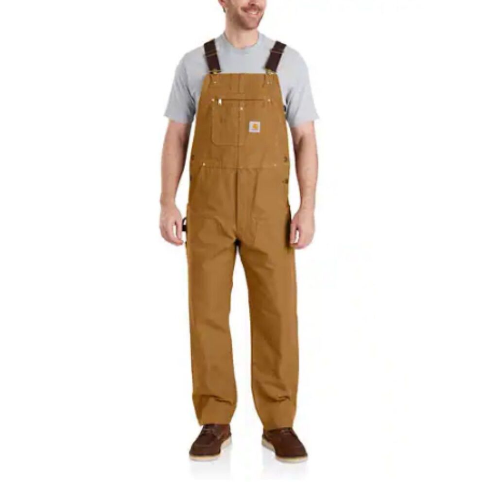 Carhartt ICONIC R01 DUCK BIB OVERALL NWOT Men’s Brown Tan 36 x 30 Relaxed